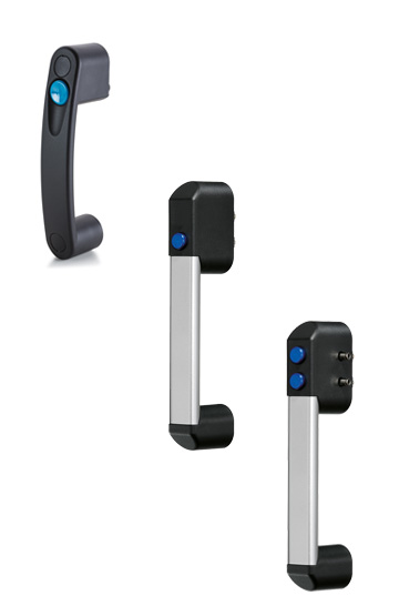Handles with pneumatic valve
